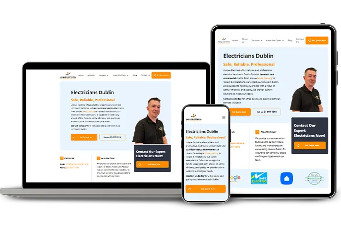 elect marketing website design tab
