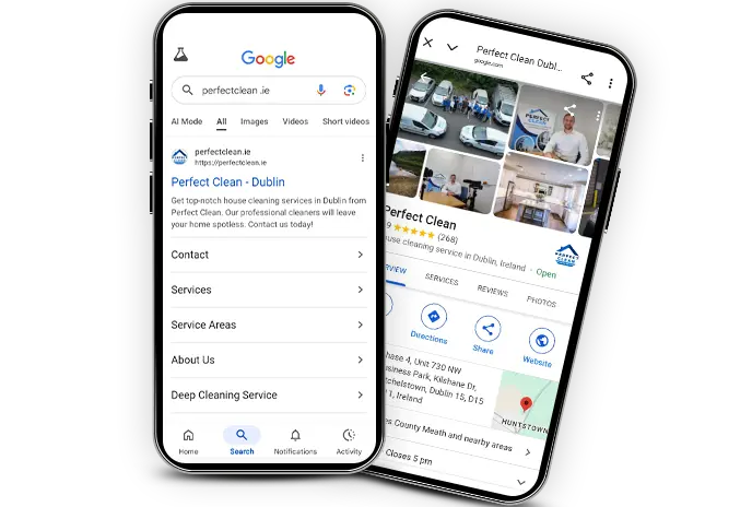 cleaning marketing SEO tab