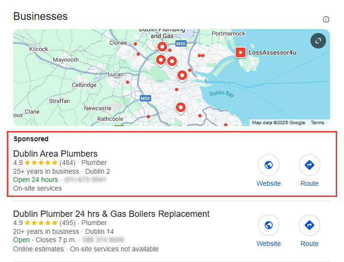 Plumber Google Ads 39 local service plumbing 1 1
