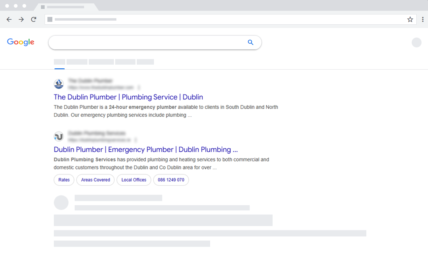 Plumber Google Ads 36 plumbing search ads