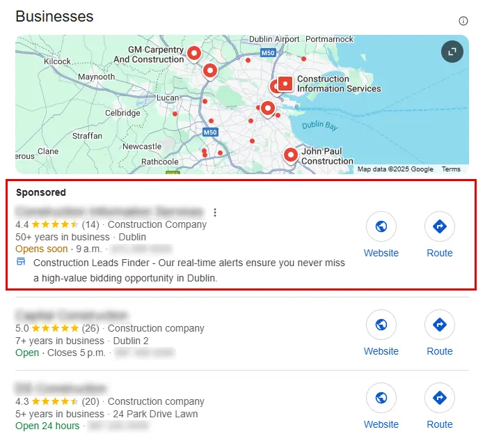 Construction Google Ads IE 39 constructionppc local service ads